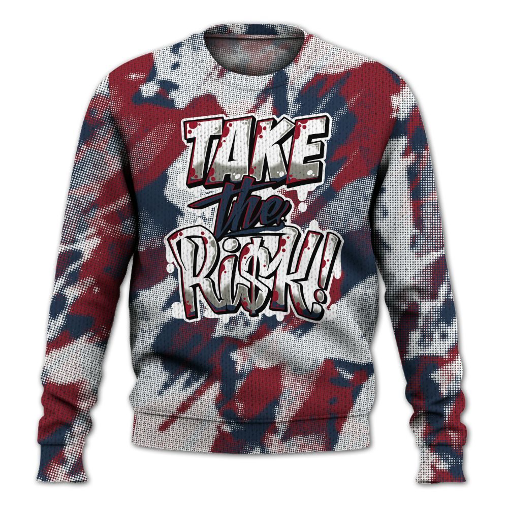 Knitted Sweater To Match Navy Blue 2024 6s - Take Risks Abstract