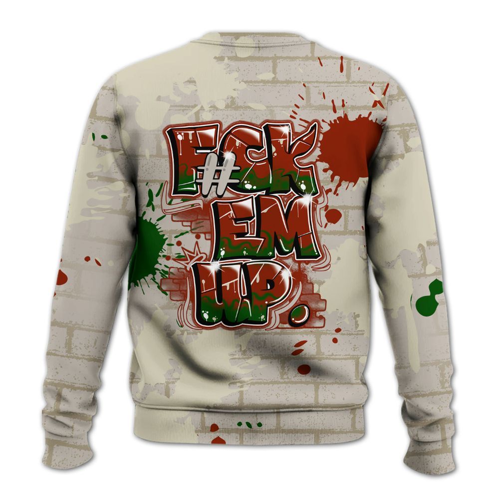 Sweatshirt To Match El Grito 5s - F#ck Em Graphic Brick Art All Over Print