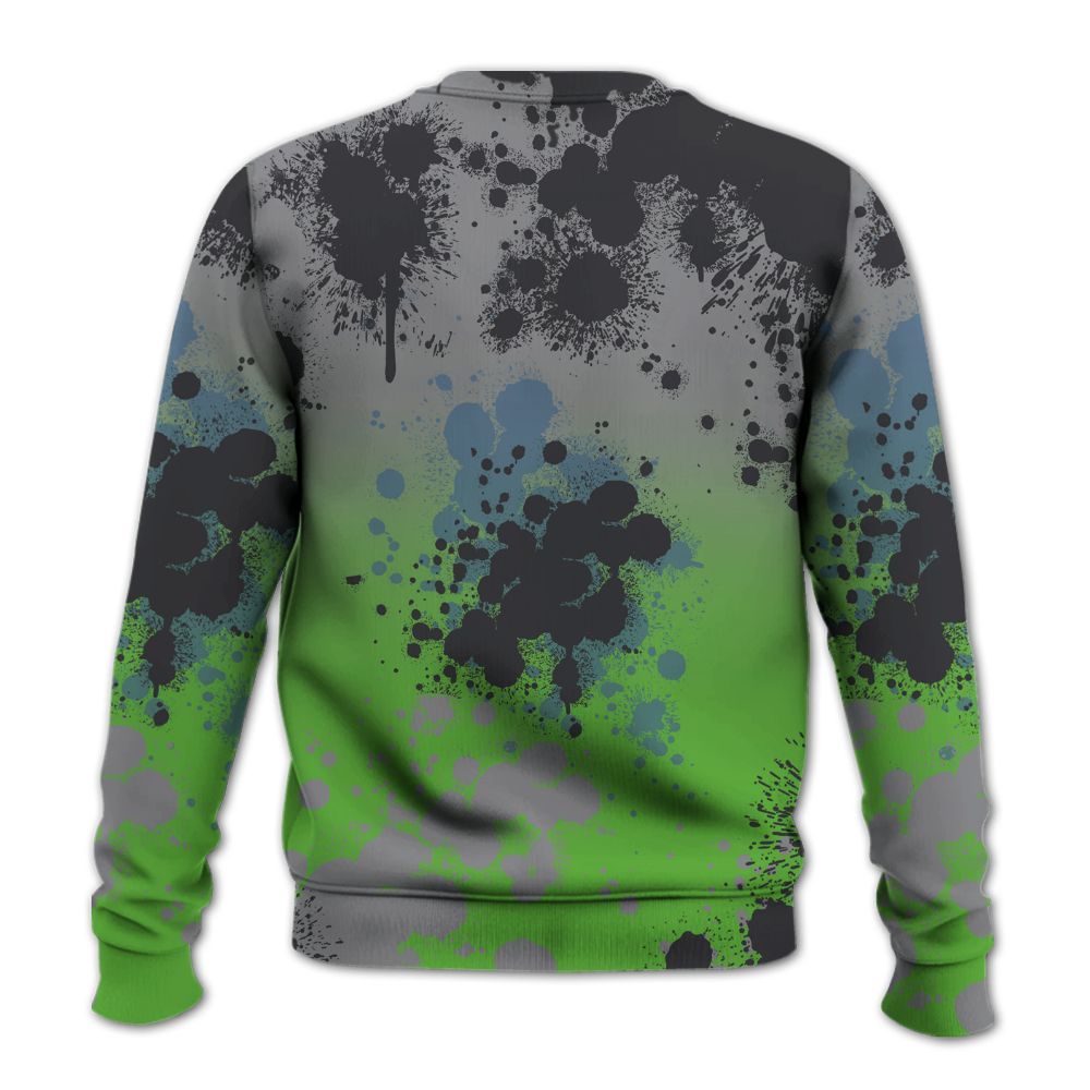 Sweatshirt To Match Retro Green Bean 5s - Trust No One Scary All Over Print