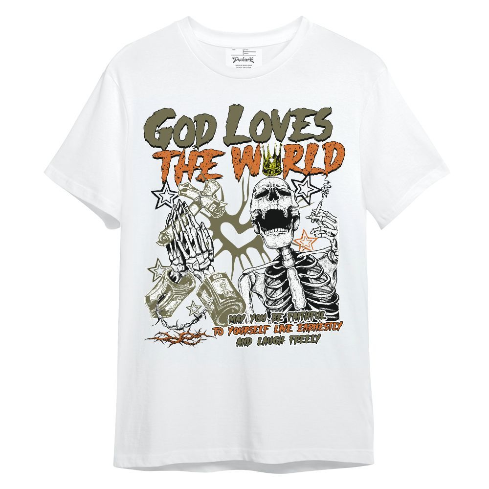 Shirt To Match Olive 5s - God Loves The World Unisex Shirt