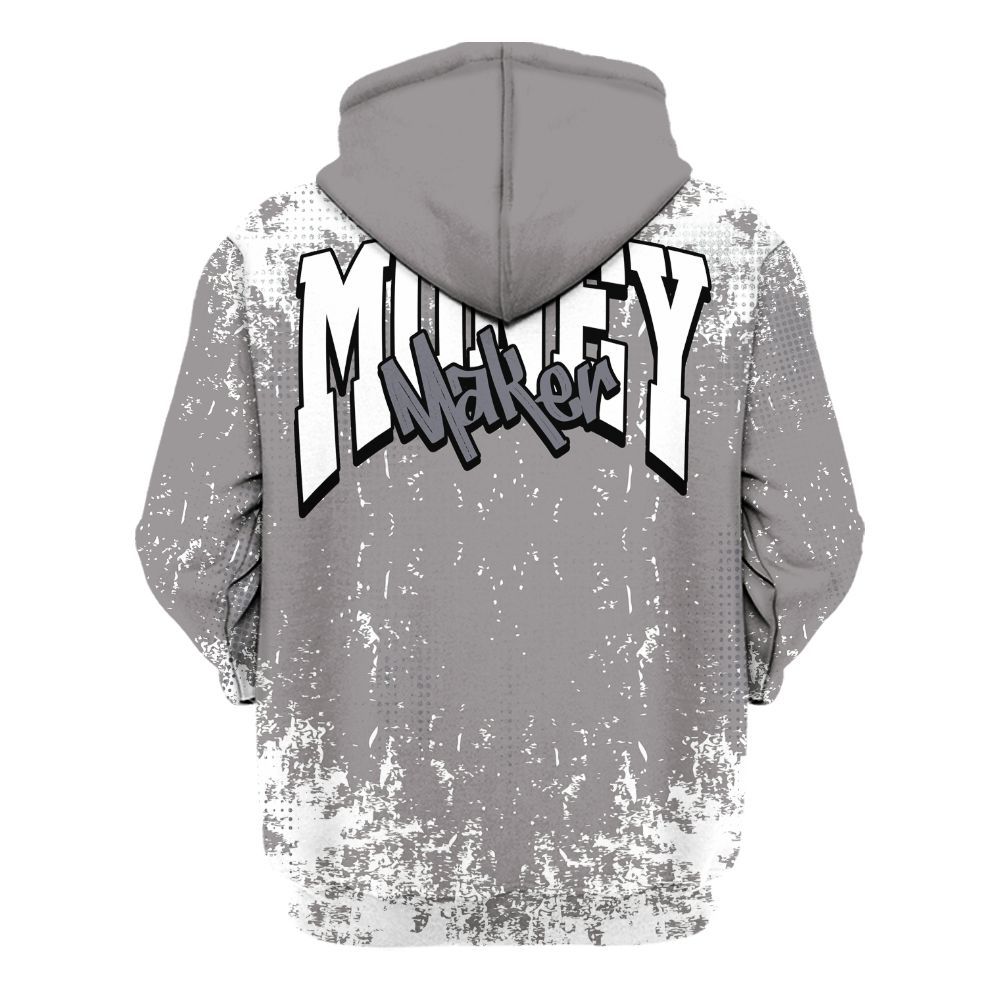 Hoodie To Match Cool Grey 11s - Move In Silence Money Street Retro All Over Print