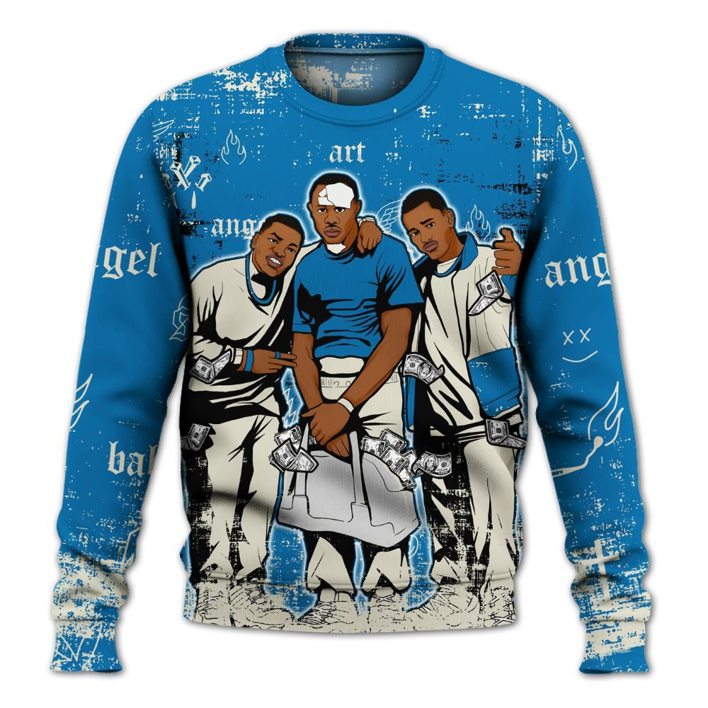 Sweatshirt To Match Rare Air 3s - Paid In Full Money All Over Print