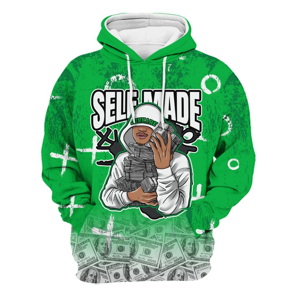 Hoodie To Match Lucky Green 5s - Selfmade Unique Drip All Over Print