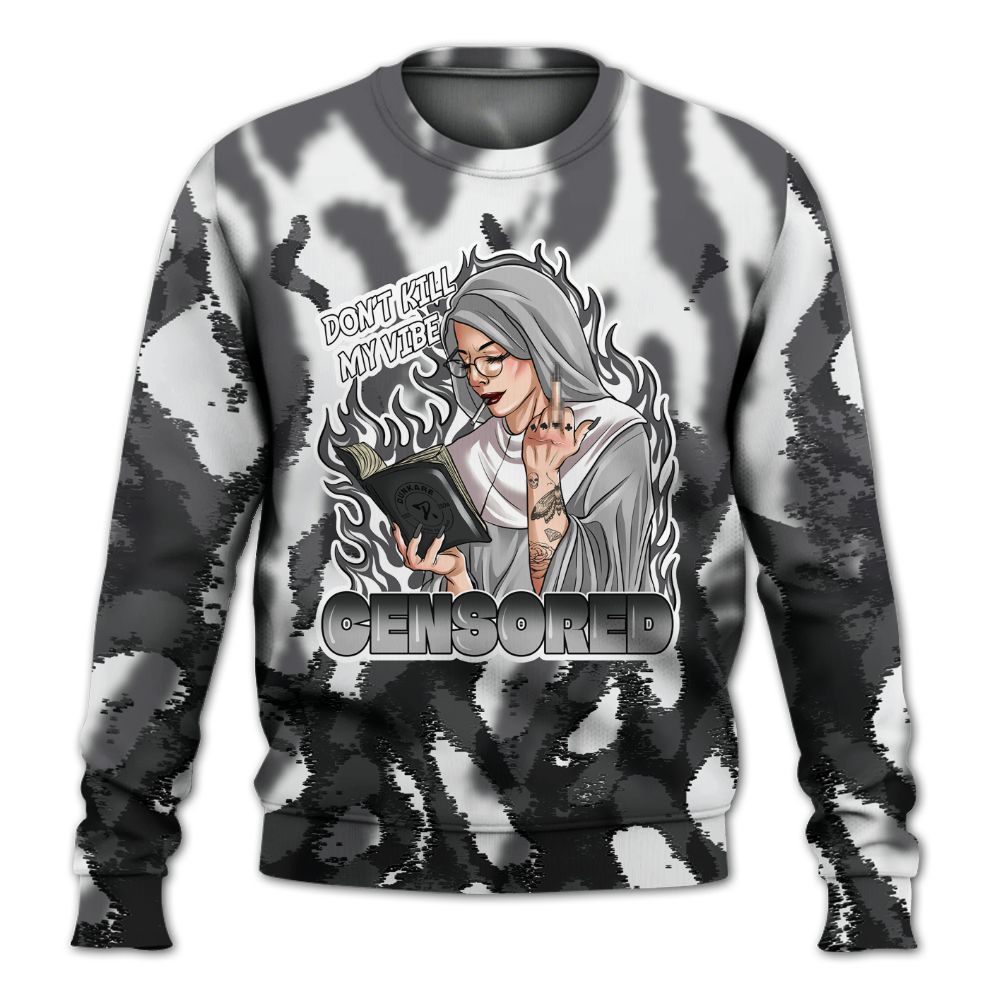 Sweatshirt To Match White Thunder 4s - Censoredz Burn All Over Print