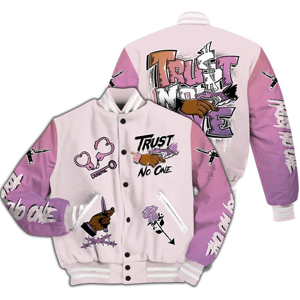 Varsity Jacket To Match Book Sunrise 1s - Trust No One Dripping All Over Print