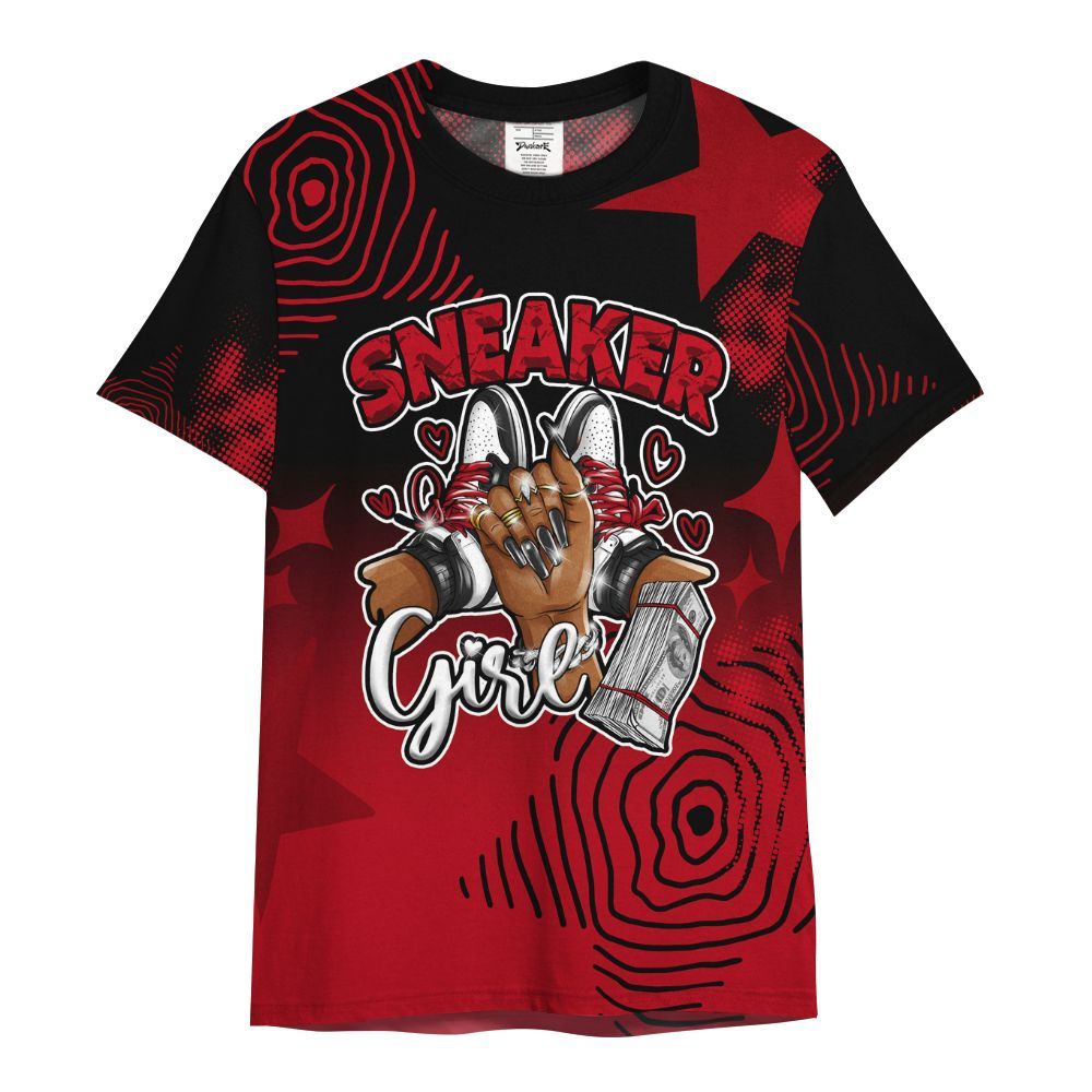Shirt To Match Bred Velvet 11s - Sneakerz Girlz Unique Starz All Over Print