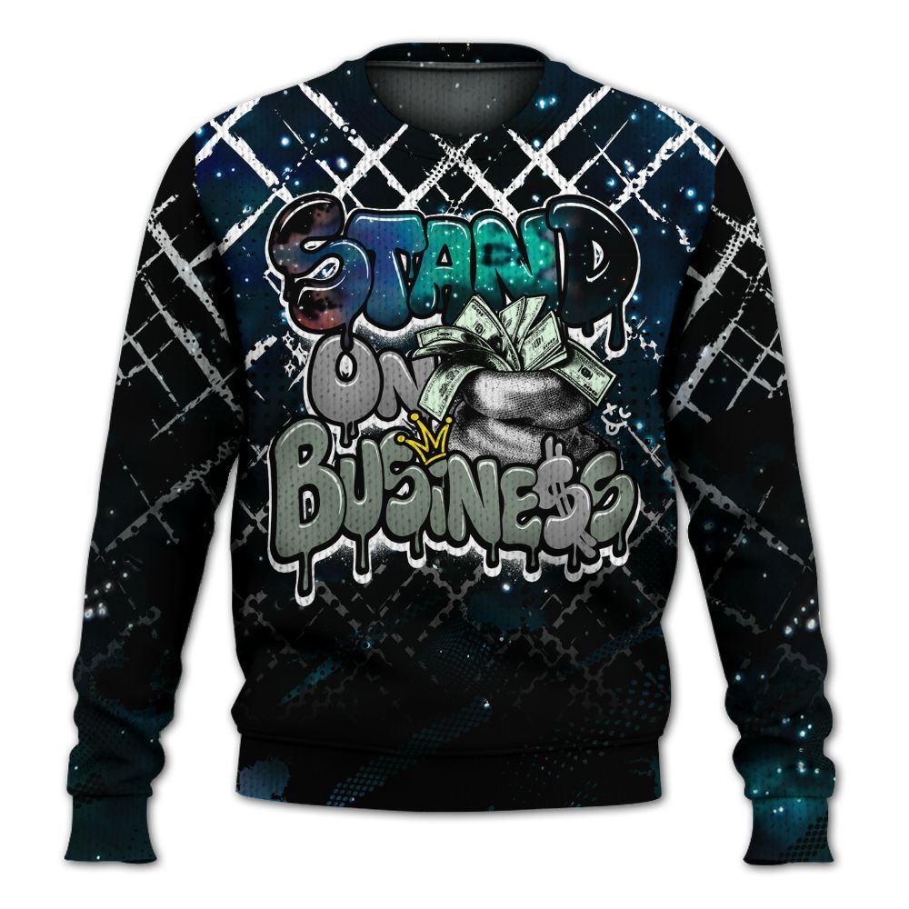 Knitted Sweater To Match Air Foamposite One Galaxy - Halftone Stand Business Dripping