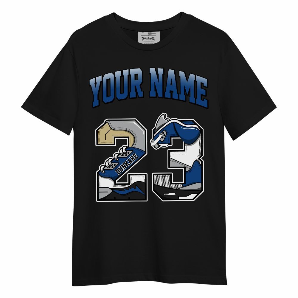 Shirt To Match Air Ship Royal Blue - Custom Name Number 23 5s Unisex Shirt