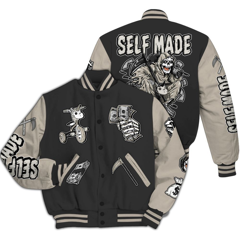 Varsity Jacket To Match RM Light Bone 4s - Self Make Skeleton All Over Print