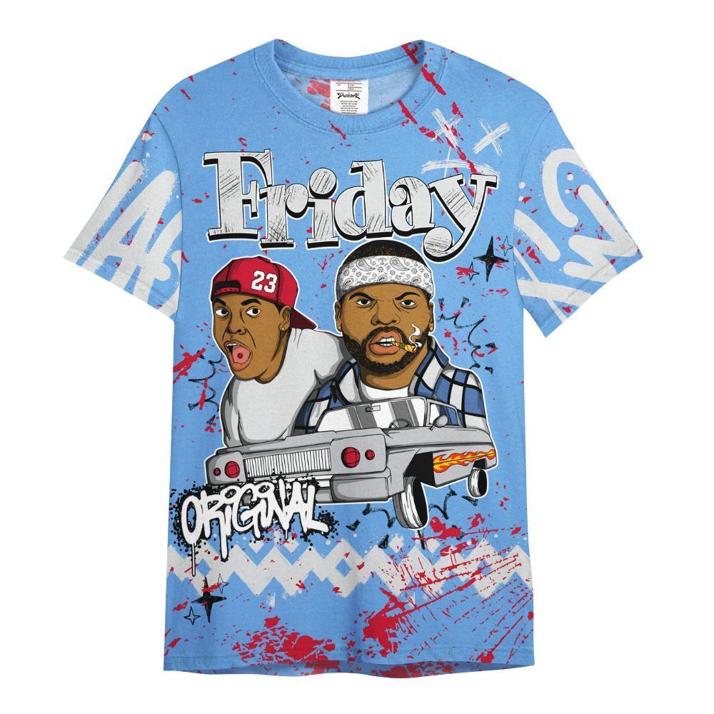 Shirt To Match University Blue 6s - Friday Sneaker Crayon All Over Print