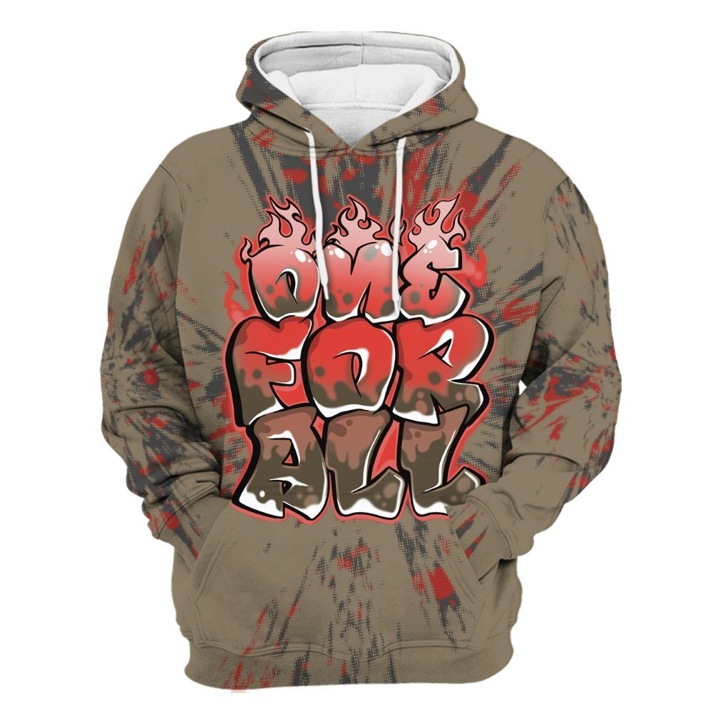 Hoodie To Match Olive 9s - Ones For All Graphic Luxury All Over Print