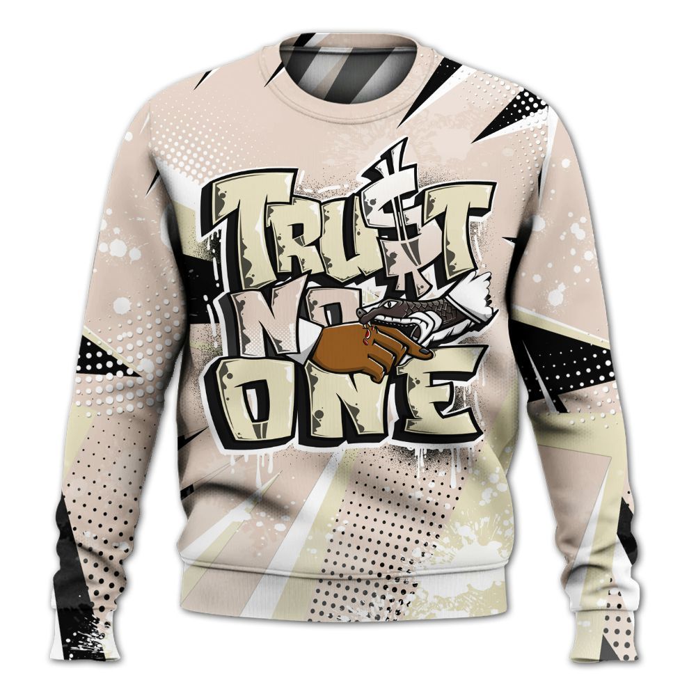 Sweatshirt To Match A Ma Maniere X Fossil Stone 4s - Poly Trust No One Dripping All Over Print