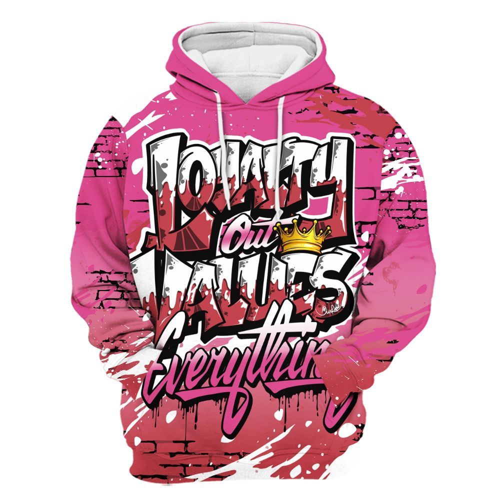 Hoodie To Match KD 4 Aunt Pearl - Values Of Loyalty Drip All Over Print