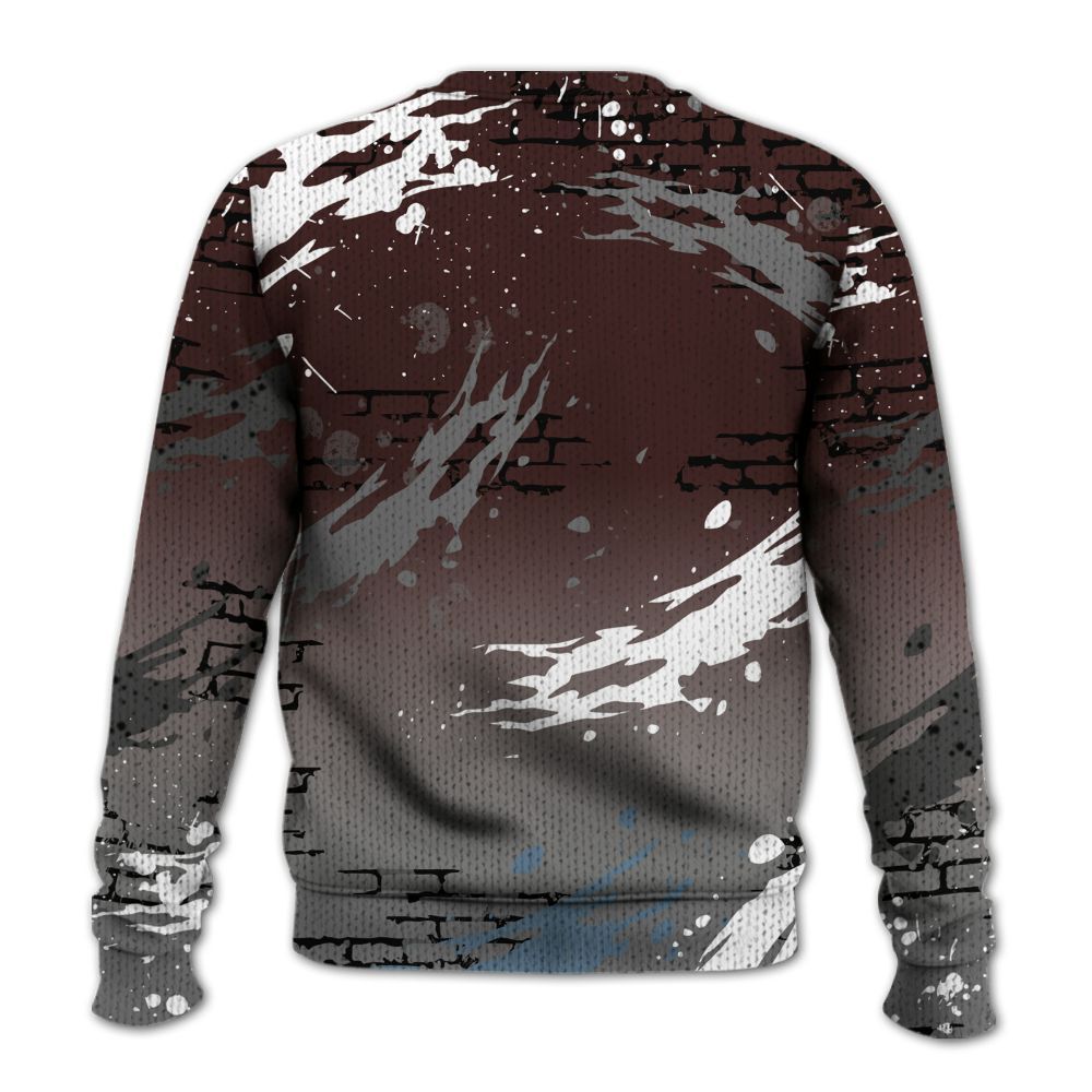 Knitted Sweater To Match Burgundy 5s - Values Of Loyalty Drip