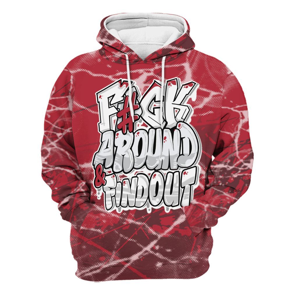 Hoodie To Match Black Toe 14s - F Around Find Out Graphic Profound All Over Print