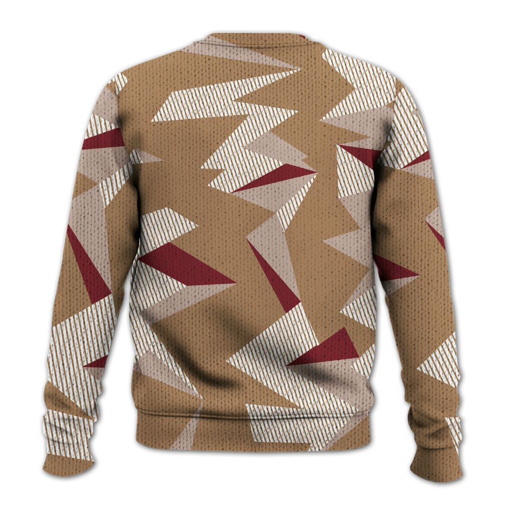 Knitted Sweater To Match Kobe 4 Gold Medal - Geometric Camouflage Pattern
