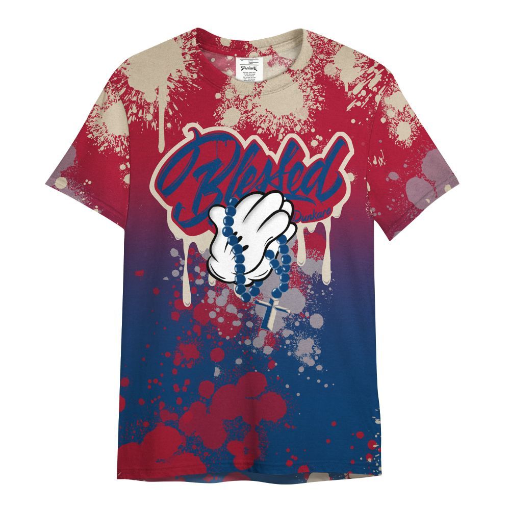 Shirt To Match Rare Air 4s - God Blessed Ink Drip All Over Print