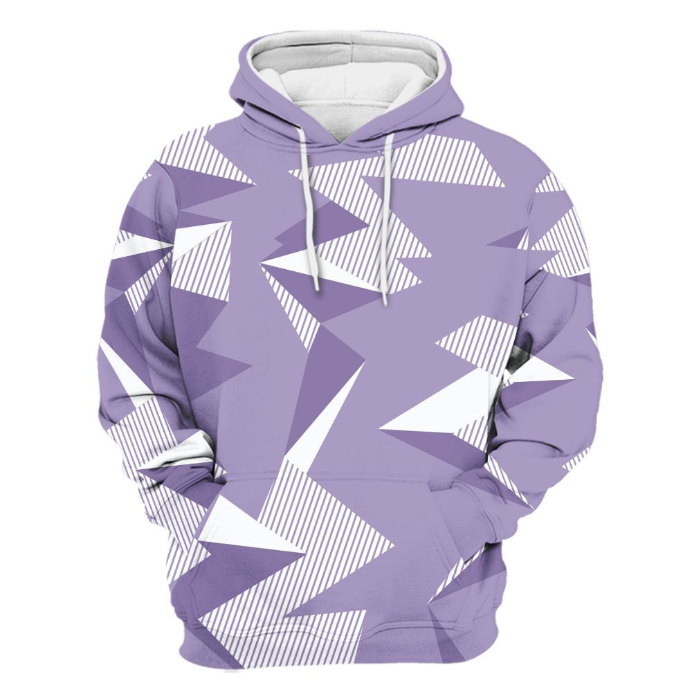 Hoodie To Match Low Pure Violet 11s - Geometric Camouflage Pattern All Over Print