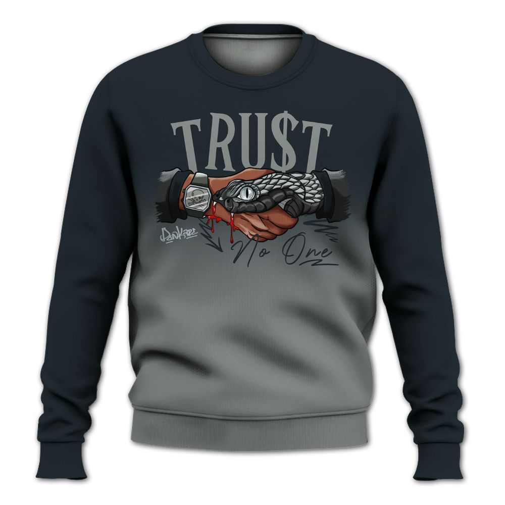 Sweatshirt To Match Retro Georgetown 6s - Snake Trust No One Drip All Over Print