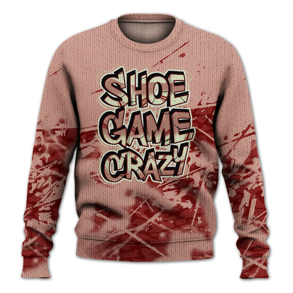 Knitted Sweater To Match Valentines Day 3s - Shoe Game Crazy Graphic