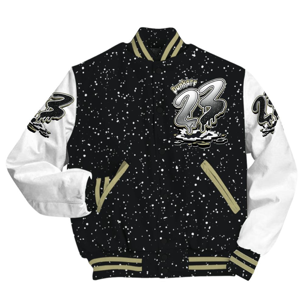 Varsity Jacket To Match Oreo 2026 6s - Custom Name 23 Drip All Over Print