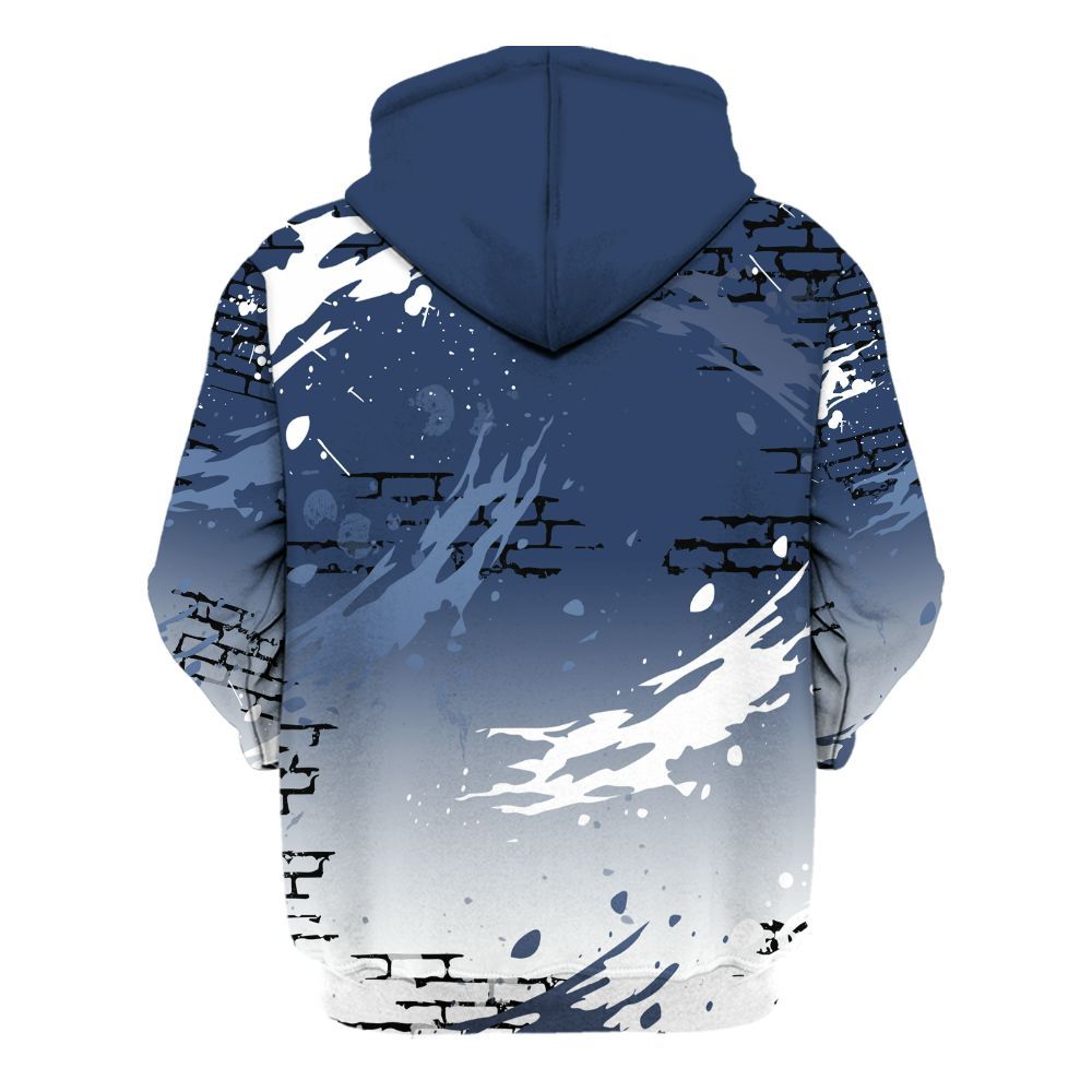 Hoodie To Match Low 85 Metallic Blue 1s - Values Of Loyalty Drip All Over Print