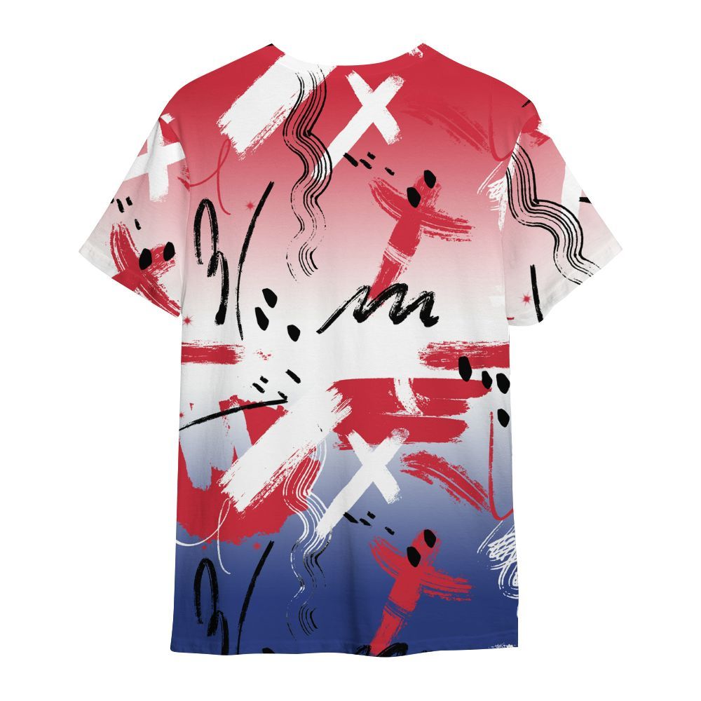 Shirt To Match Air Griffey Max USA Red White Blue 1s - Money Hustle Grind Pray All Over Print