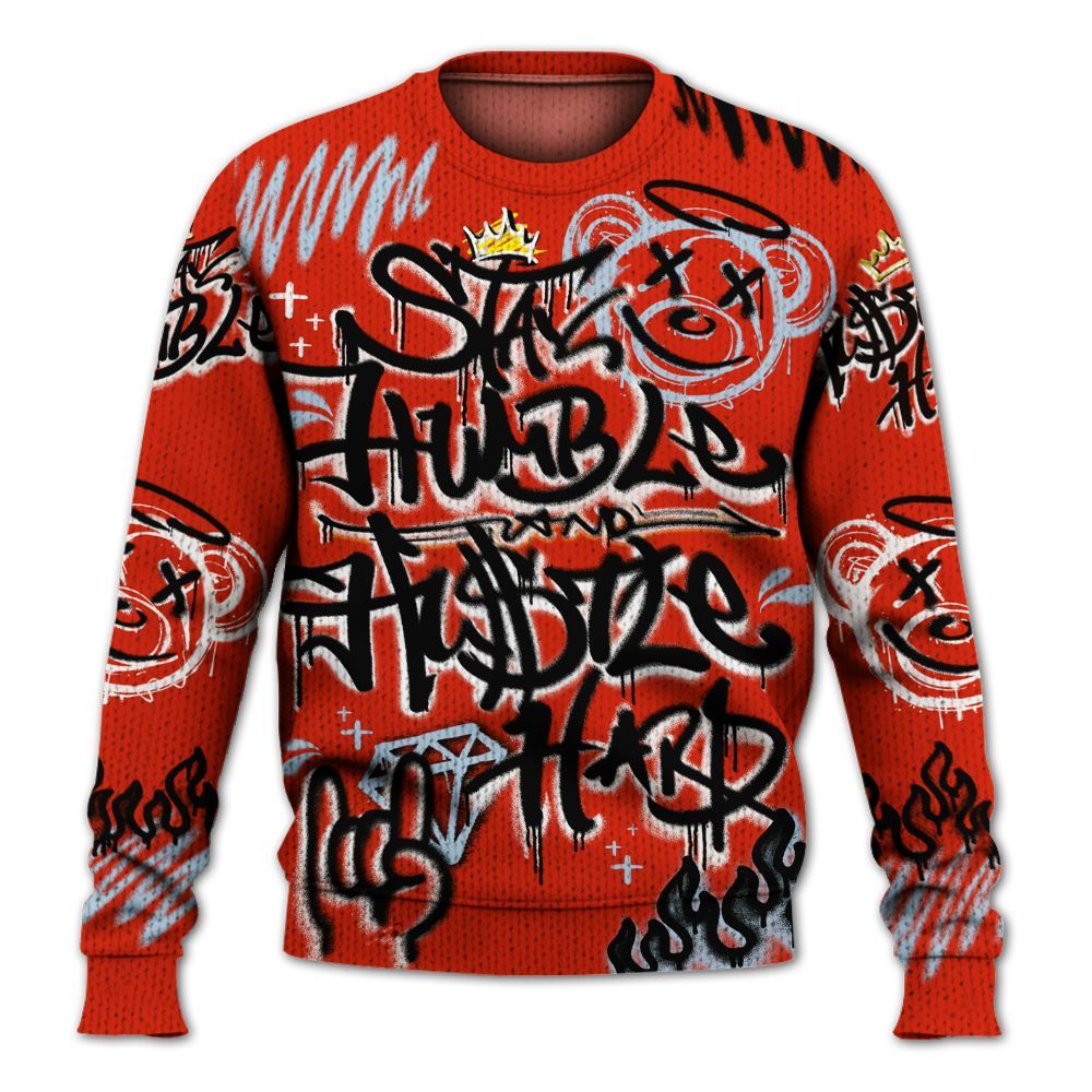 Knitted Sweater To Match Retro Cherry 11s - Humble Drip Streetwear Graffity