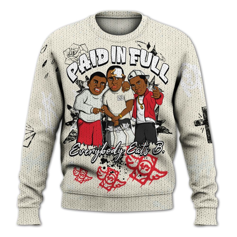 Sweater To Match Low OG Sail 1s - Everybody Paid In Full Crayon Graphic