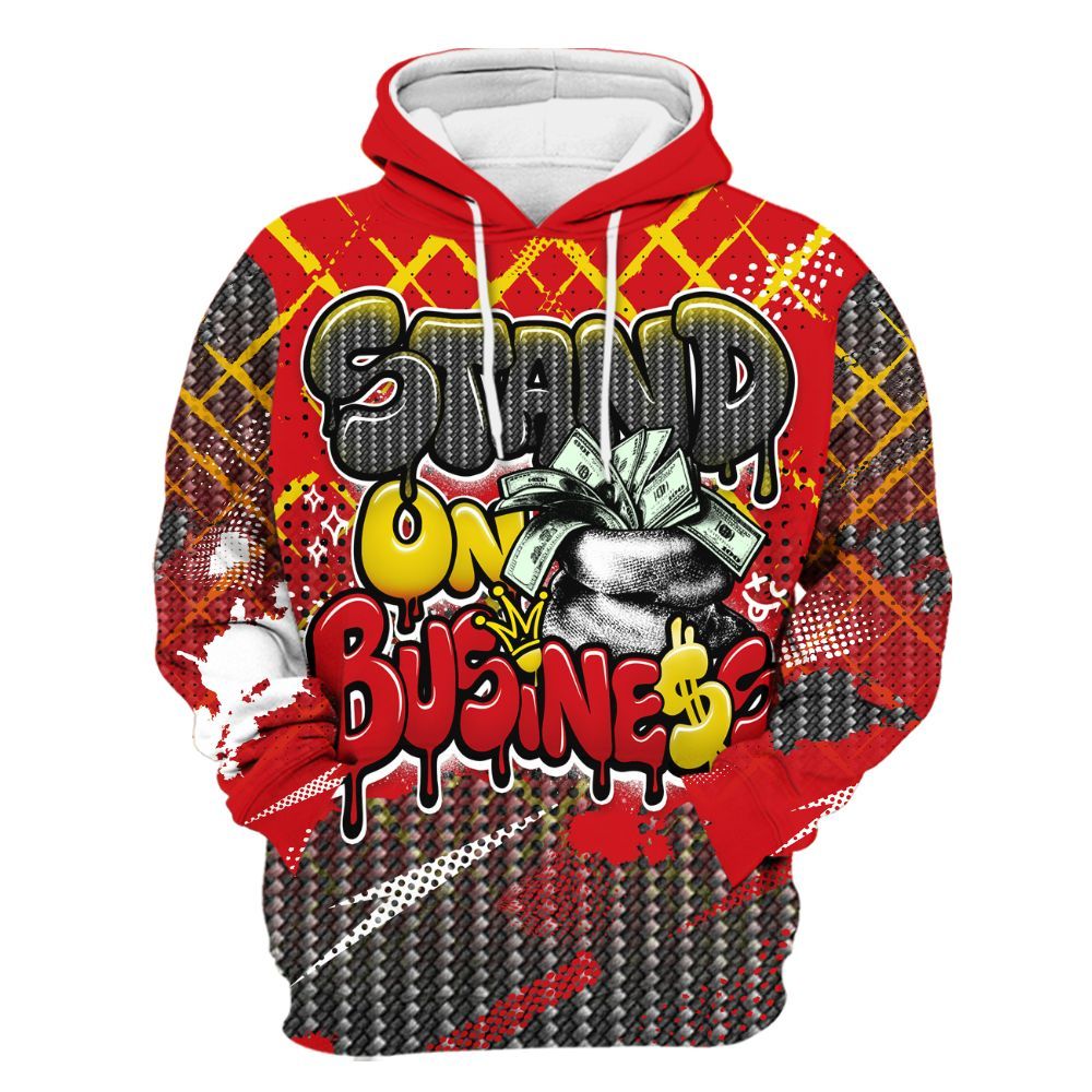 Hoodie To Match Ferrari 14s - Halftone Stand Business Drip All Over Print