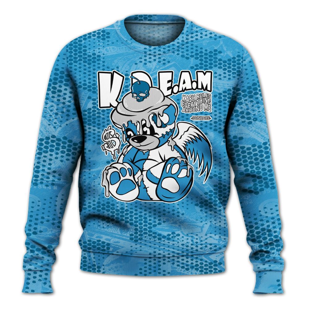 Sweatshirt To Match Powder Blue 9s - Loot Bear All Over Print