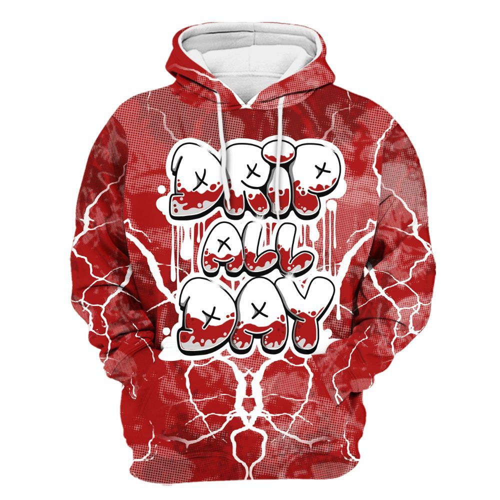 Hoodie To Match Red Taxi 12s - DRIPPIN Days Graphic Halloween All Over Print