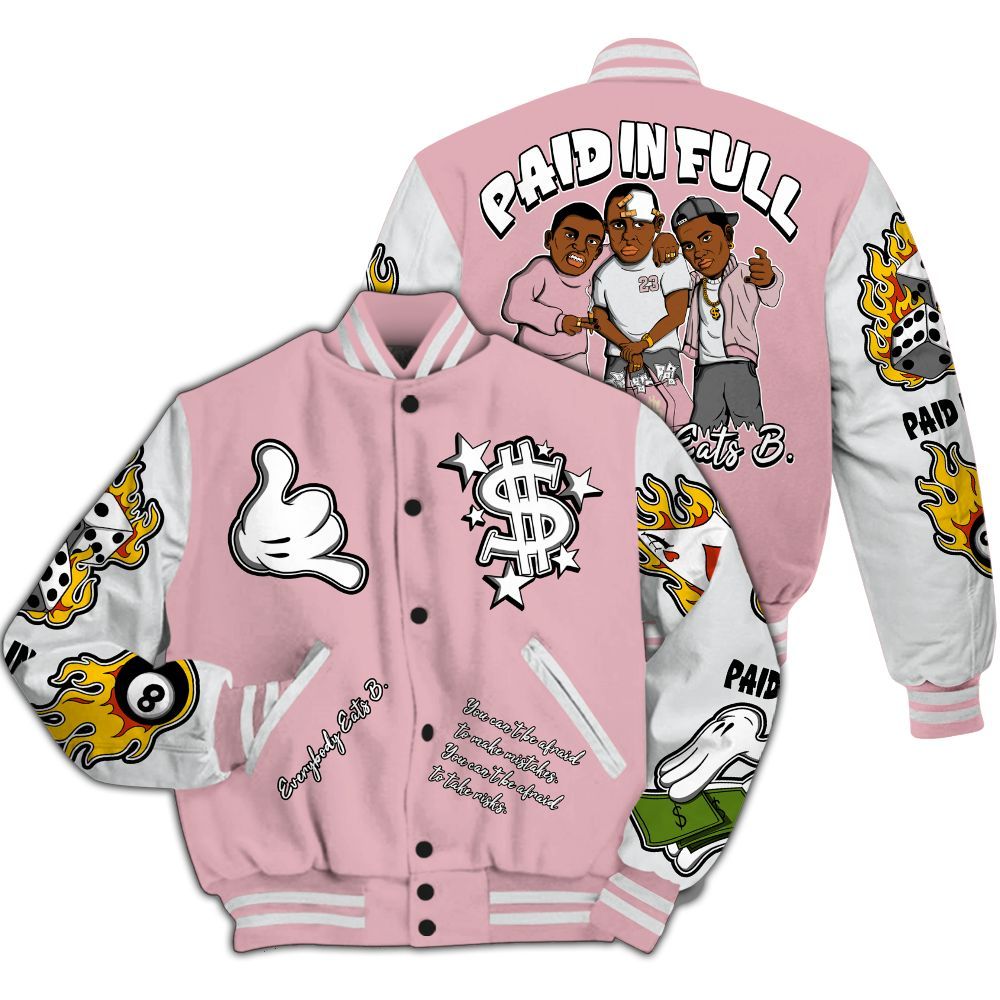 Varsity Jacket To Match Air Max DN Pink Foam - Everybody Paid In Full Graphic All Over Print