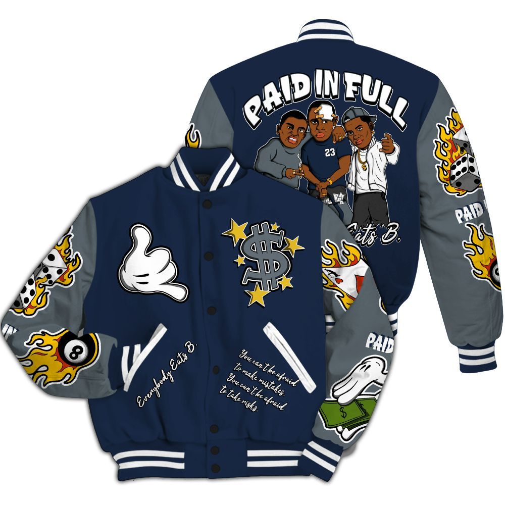 Varsity Jacket To Match Retro Flint 2026 13s - Everybody Paid In Full Graphic All Over Print