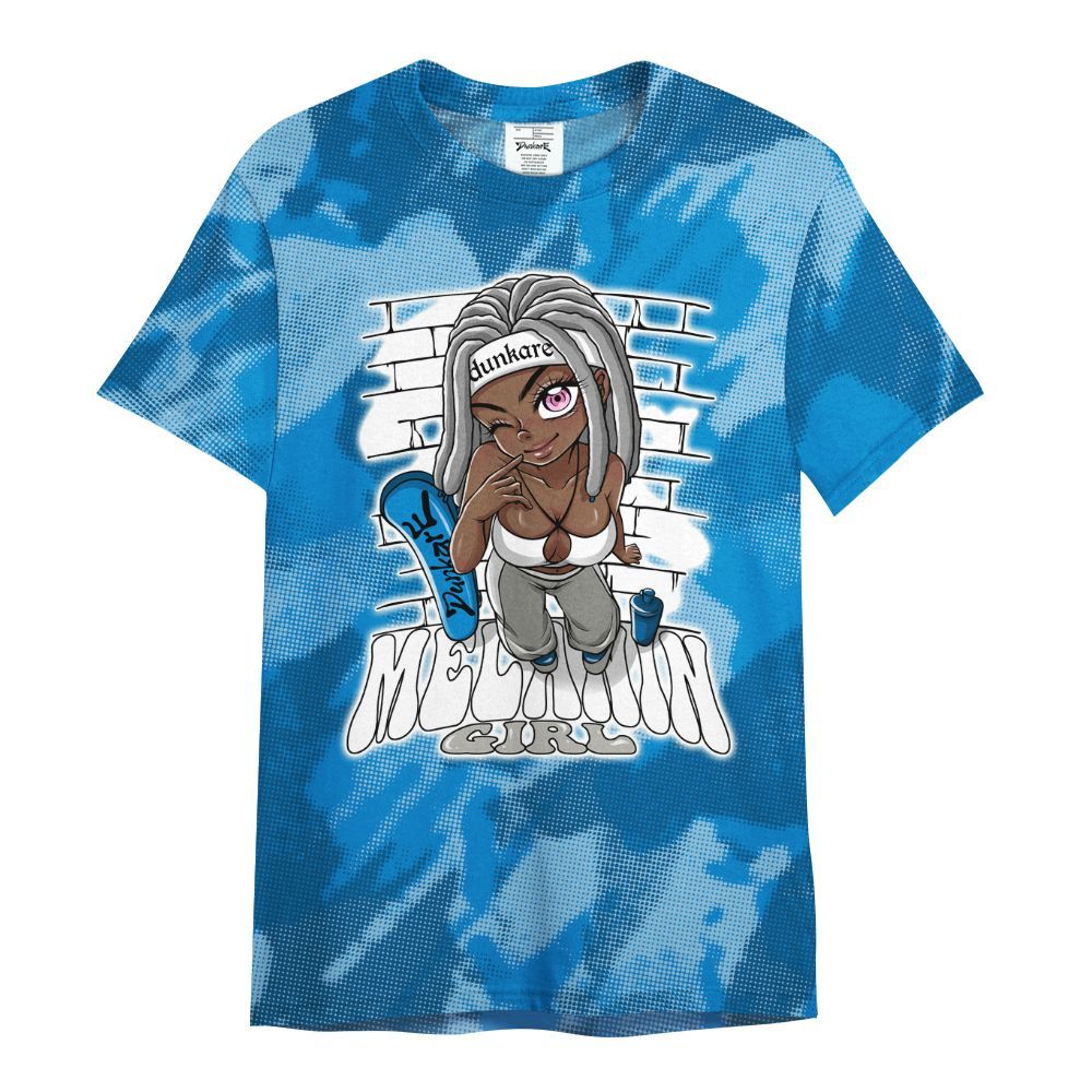 Shirt To Match Military Blue 4s - MelaninGirl Abstract Halftone All Over Print