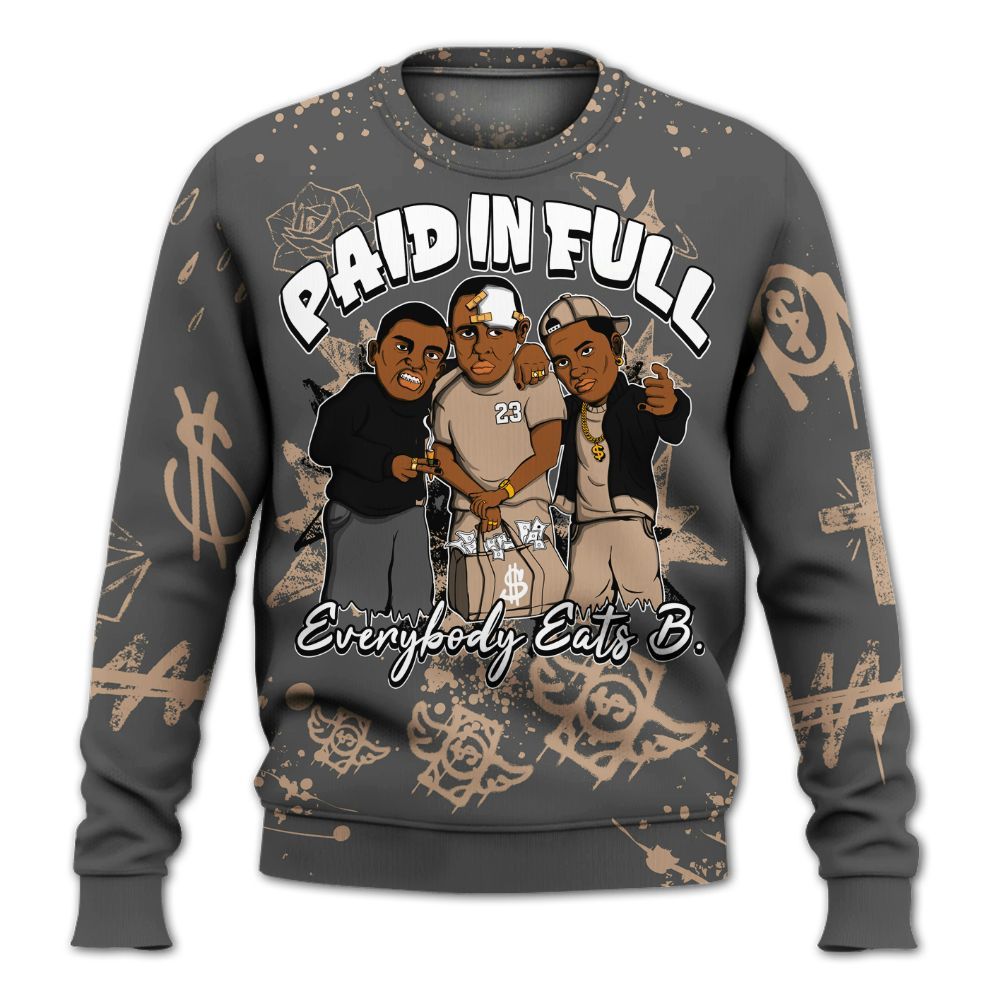 Sweatshirt To Match Kobe 9 EM Mamba - Everybody Paid In Full Crayon All Over Print