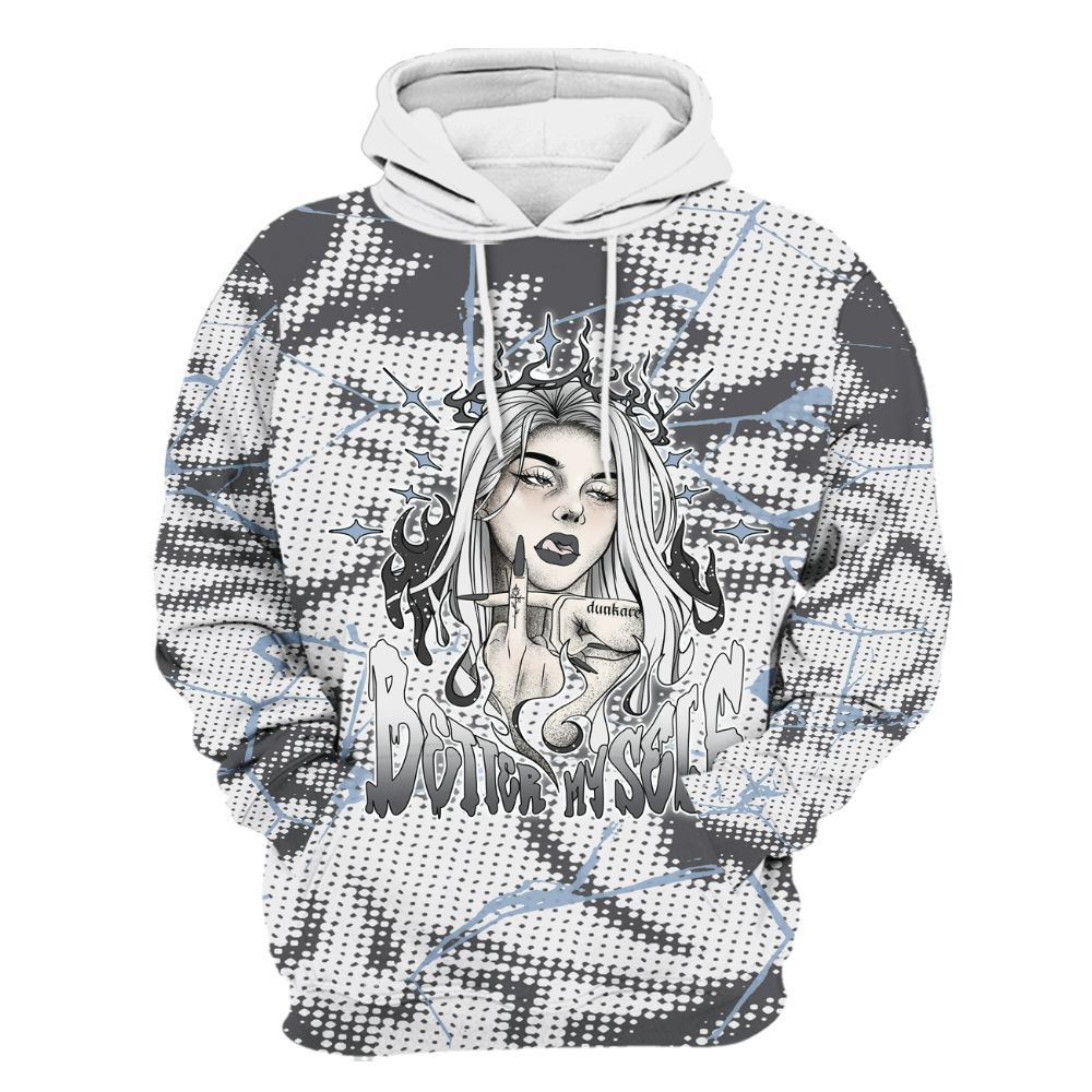 Hoodie To Match Reverse Black White 6s - My-Self Crack Unique All Over Print