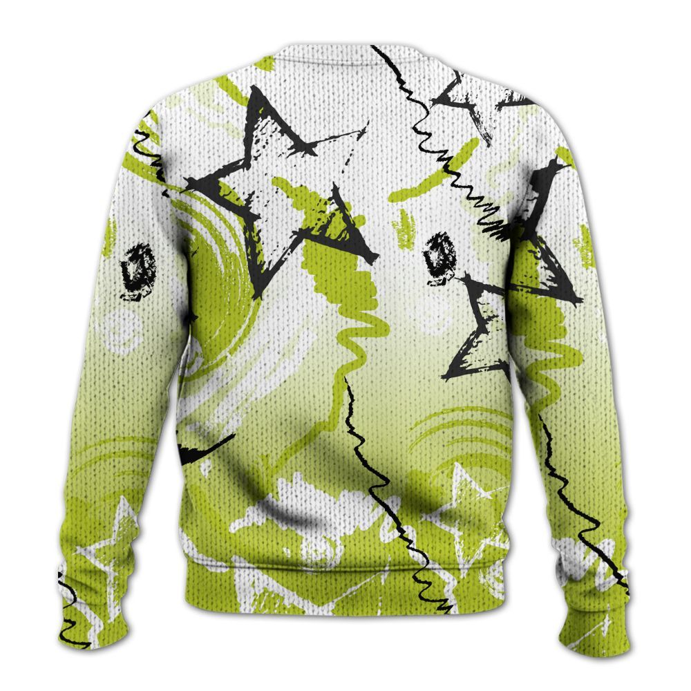 Knitted Sweater To Match Bright Cactus 13s - Grind Shine Later Drip