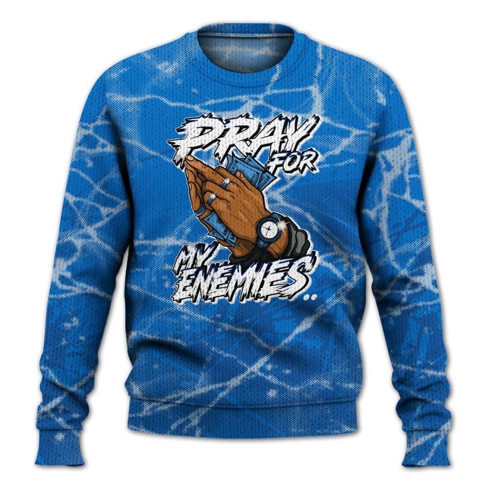 Knitted Sweater To Match Blueberry 12s - Prayed For Enemies Graphic