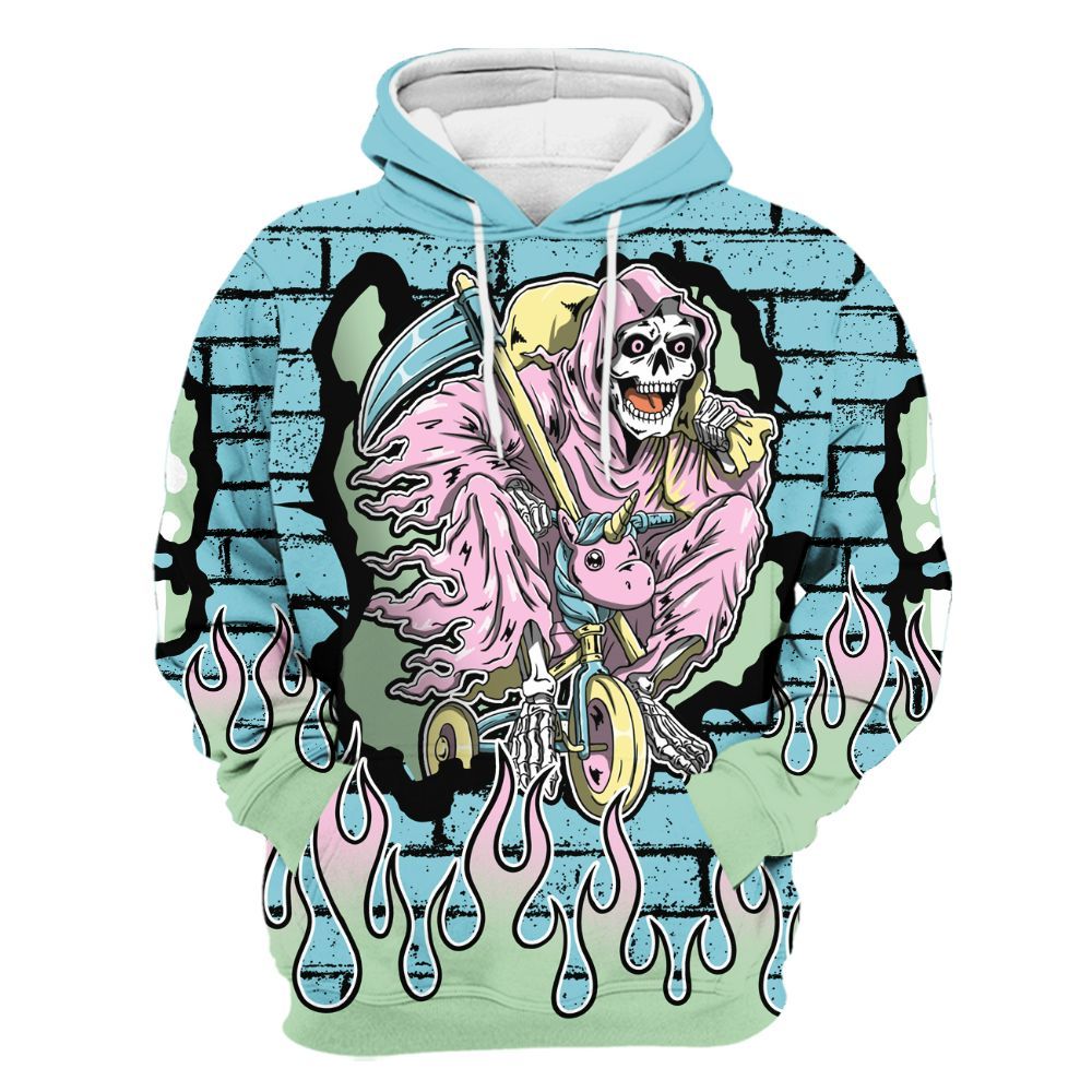 Hoodie To Match SB Dunk Low Visty - Self Make Skeleton Crashed All Over Print