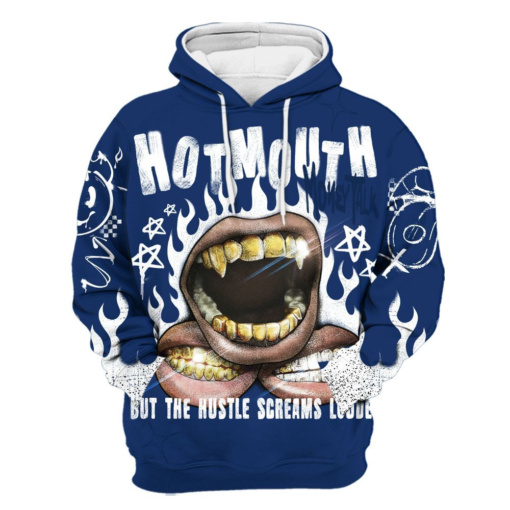 Hoodie To Match High OG Deep Royal Blue 1s - Mouth Burning Street Style All Over Print