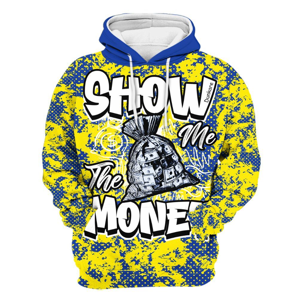 Hoodie To Match Laney 14s - Show Me The Money Retro All Over Print