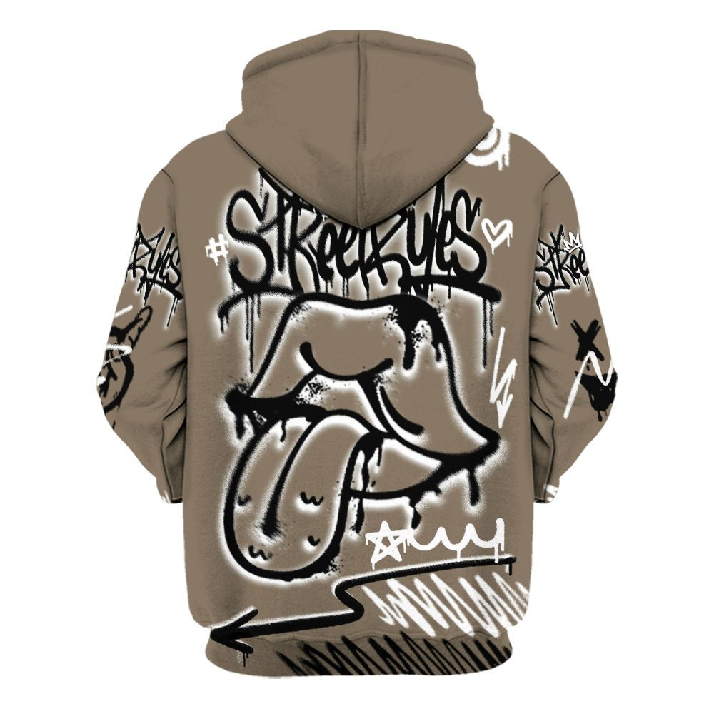 Hoodie To Match Low OG Dark Mocha 1s - Break Rules Streetwear All Over Print