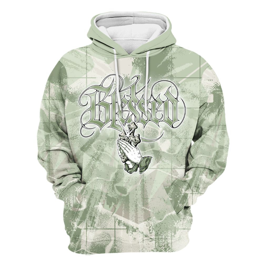 Hoodie To Match Seafoam Sail 4s - God Blessed All Over Print