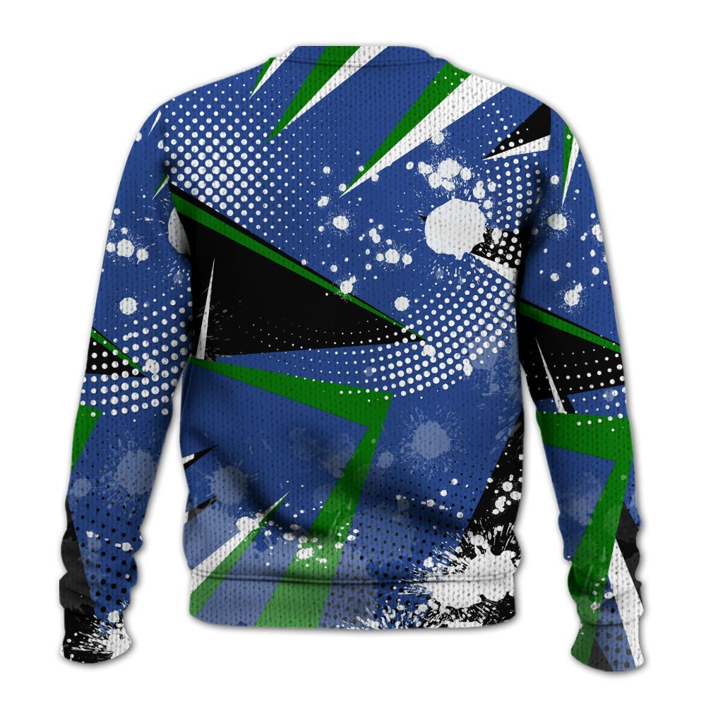 Knitted Sweater To Match Retro Hyper Royal 13s - Poly Trust No One Dripping