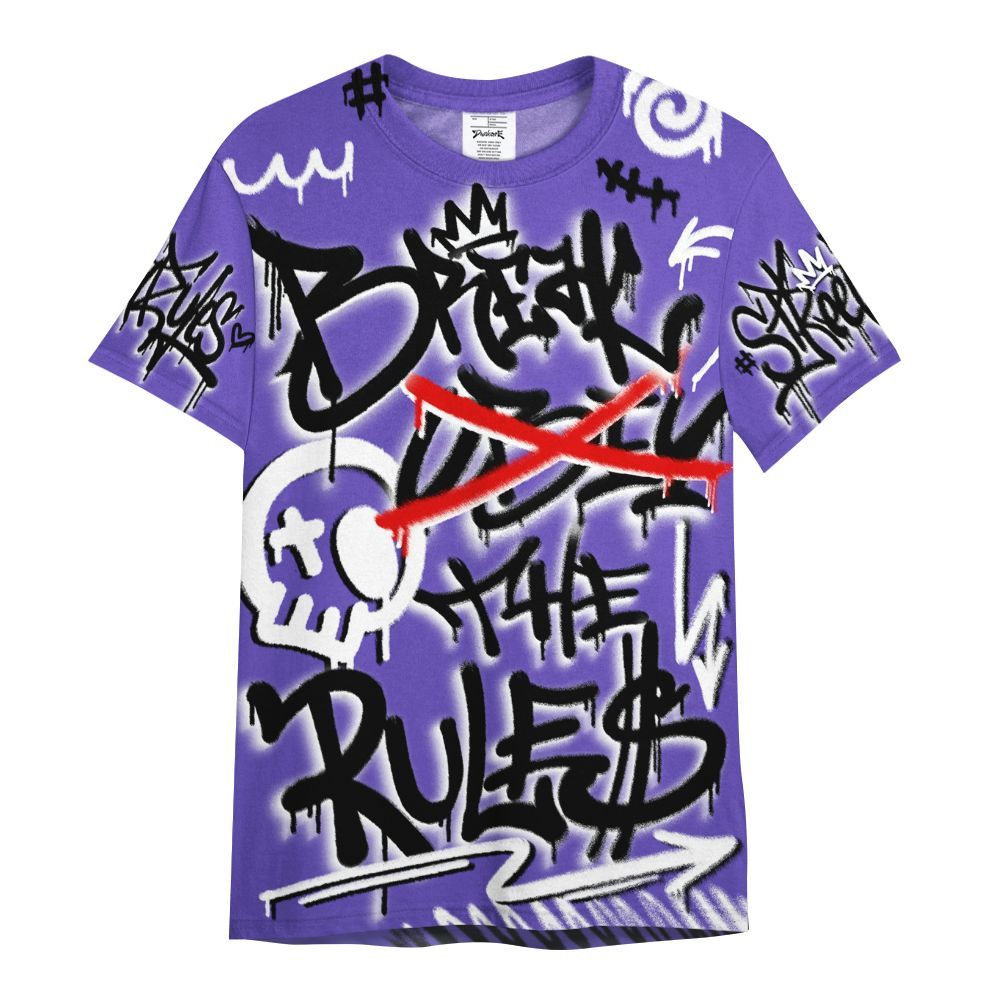 Shirt To Match Field Purple 12s - Break Rules Streetwear All Over Print