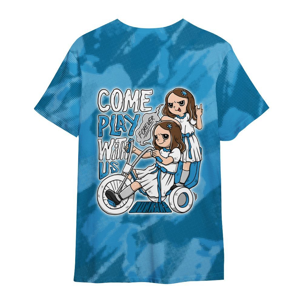 Shirt To Match Powder Blue 9s - Come Hangout Halloween Abstract Halftone All Over Print