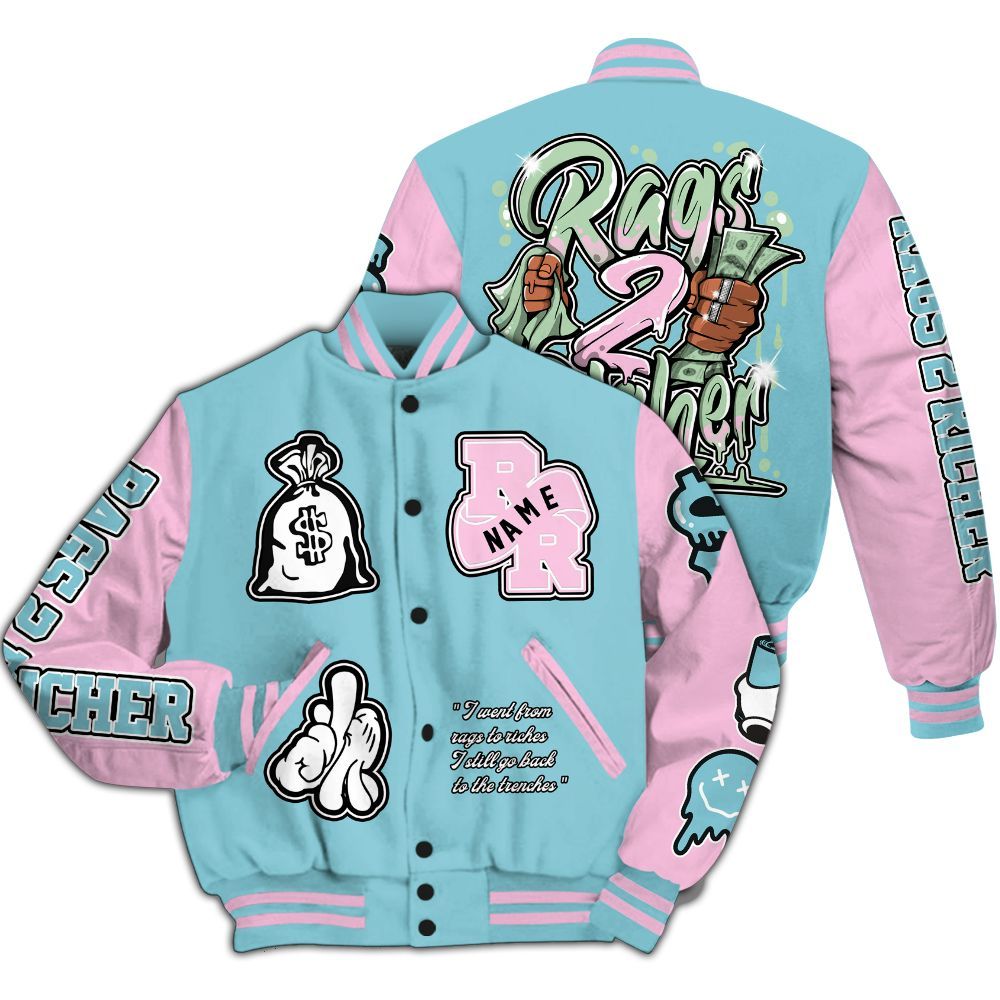 Varsity Jacket To Match SB Dunk Low Visty - Rag 2 Rich Graphic Custom Name All Over Print