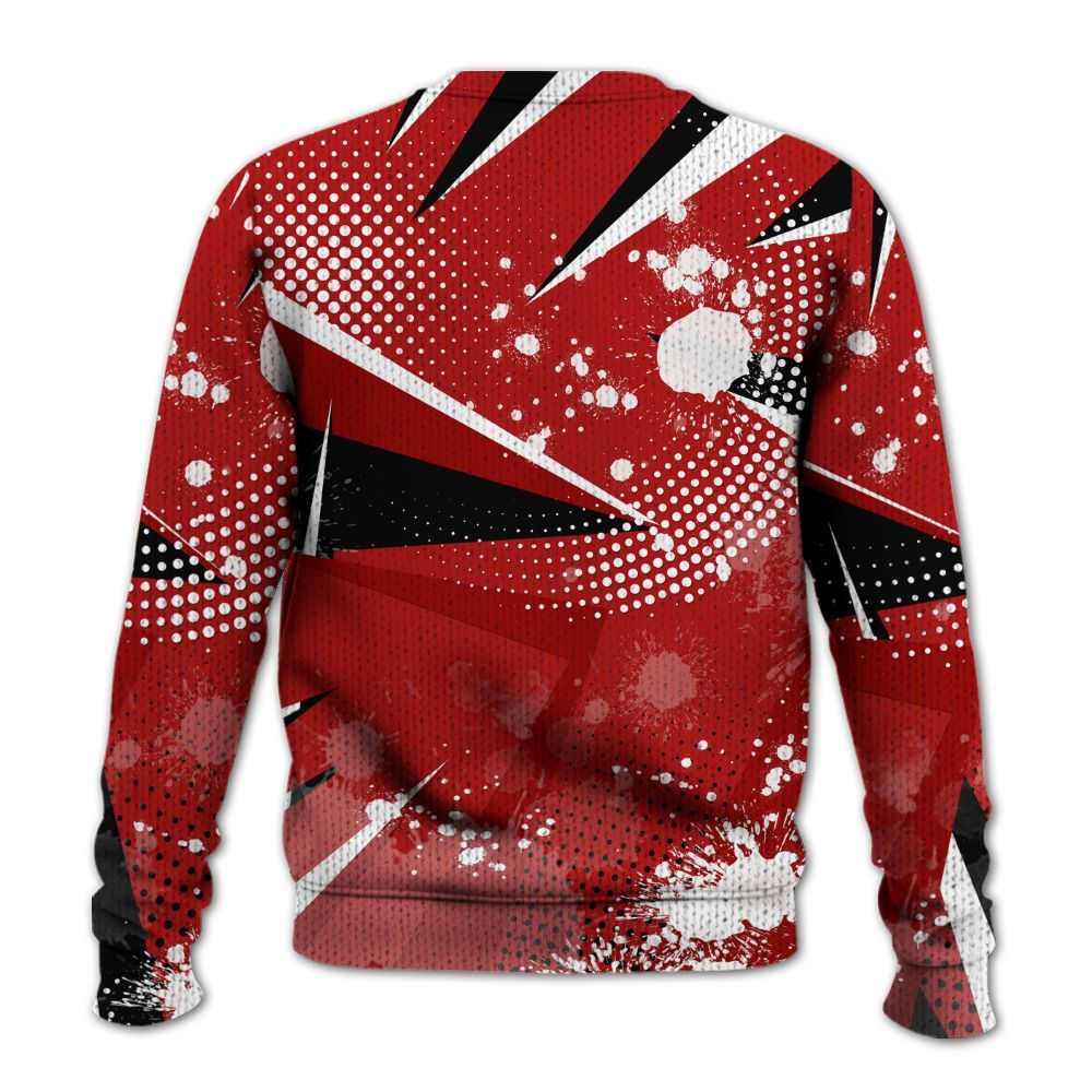 Sweater To Match Low Terror White University Red 1s - Poly Trust No One Dripping Graphic