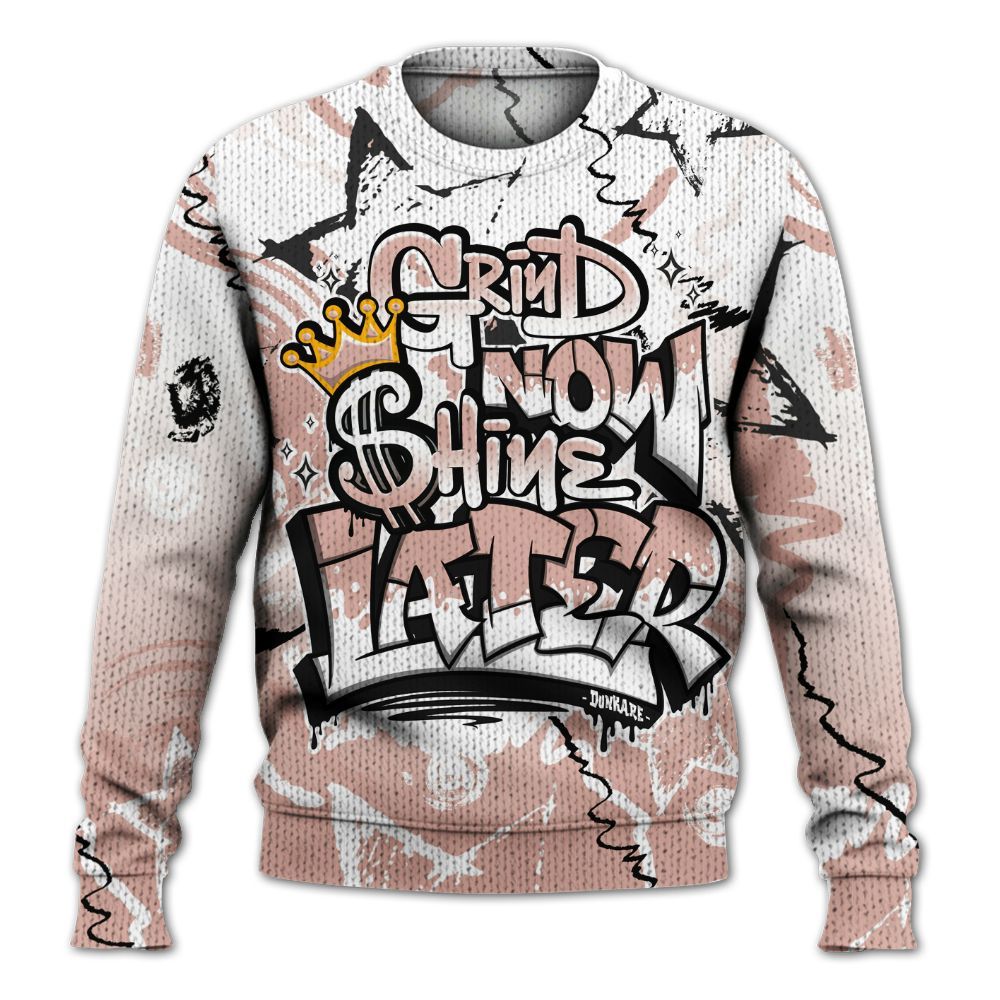 Knitted Sweater To Match Dunk Low Pink Velvet - Grind Shine Later Drip